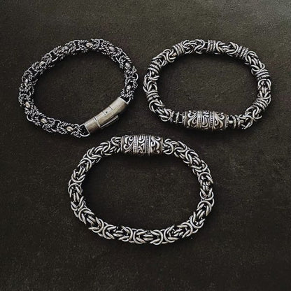 Bracelet Maori Homme en Acier Inoxydable – Élégance et Symbole Tribal