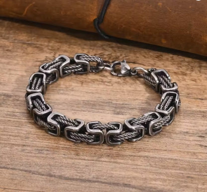 Bracelet Homme - Atoa - Maillons Carrés Oxydés