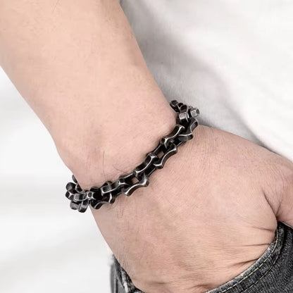 Bracelet Hommes – Makoa - Chaîne Maillons Oxydés Noir