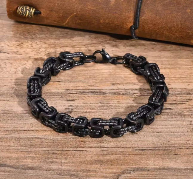 Bracelet Homme - Atoa - Maillons Carrés Oxydés