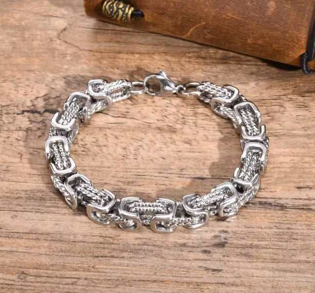 Bracelet Homme - Atoa - Maillons Carrés Oxydés