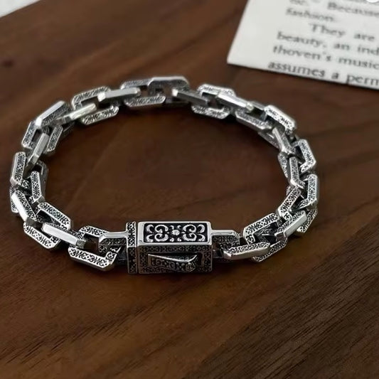 Bracelet Homme & Femme – Manaia - Fermoir Gravé Tribal