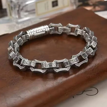 Bracelet Homme & Femme – Keanu - Fermoir Gravé Tribal