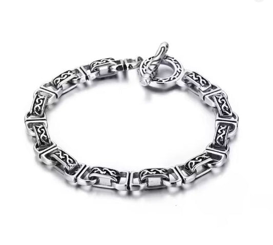 Bracelet en Acier Inoxydable pour Homme – Fermoir Simple