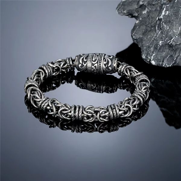 Bracelet Maori Homme en Acier Inoxydable – Élégance et Symbole Tribal