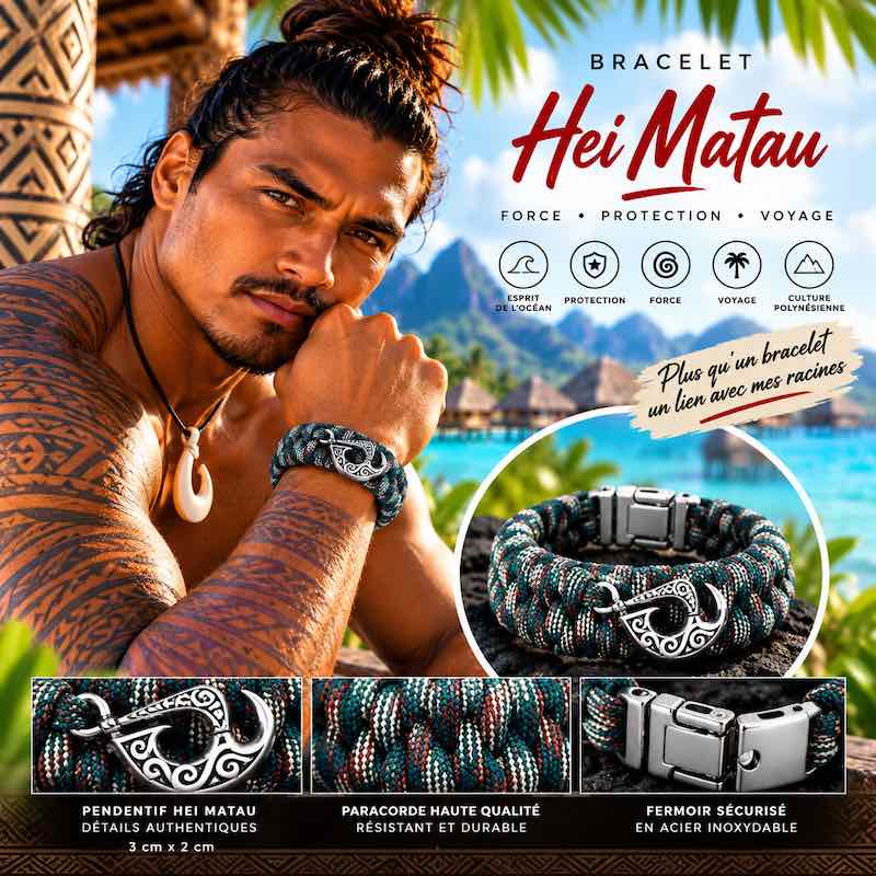 Bracelet Hei Matau Maori Vert et Blanc – Bracelet Protecteur Inspiré de la Culture et de l’Artisanat Océanien