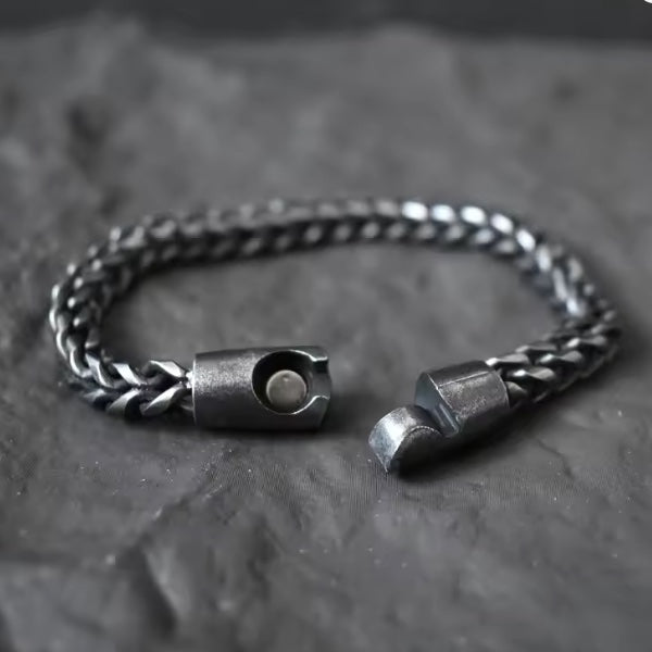 Bracelet Maori Noir – Acier Inoxydable Massif