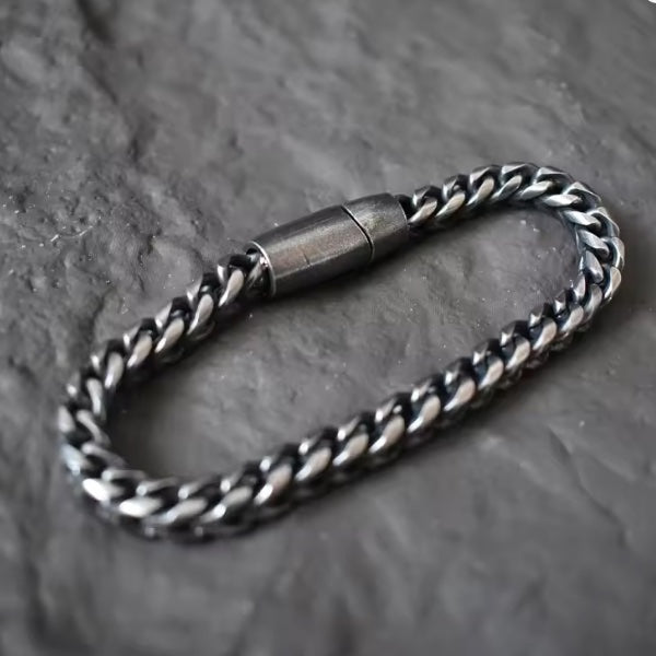 Bracelet Maori Noir – Acier Inoxydable Massif