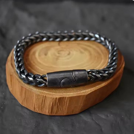 Bracelet Maori Noir – Acier Inoxydable Massif