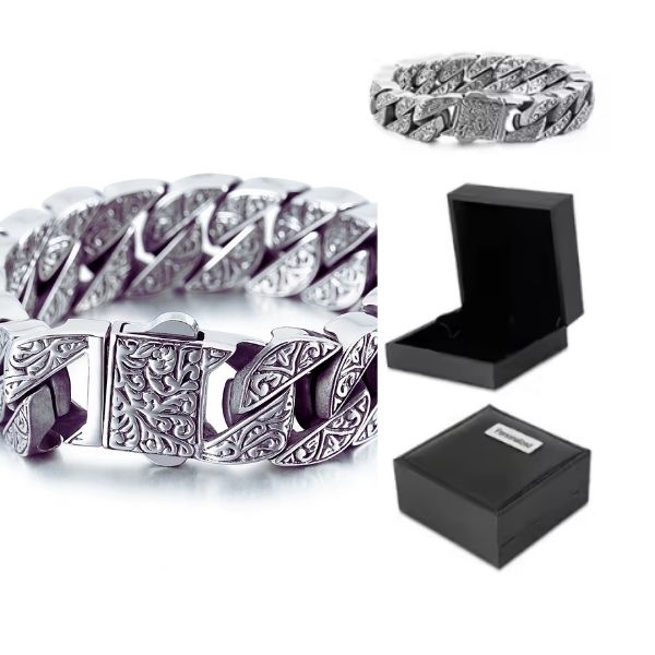 Bracelet Maori Homme en Acier Inoxydable – Un Bijou de Caractère