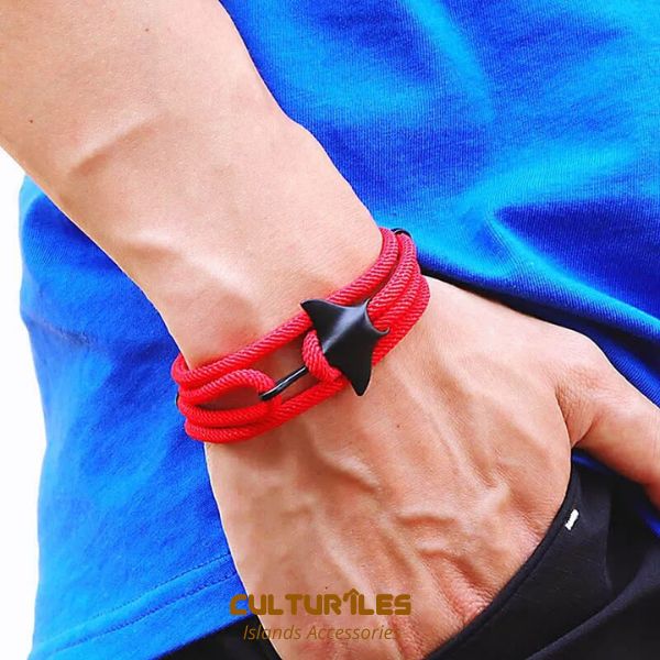 Bracelet Raie Manta - Bracelet de corde nautique- Bracelet hommes - Bracelet femmes