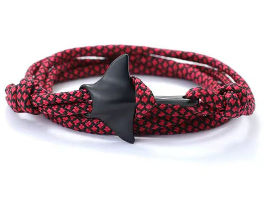 Bracelet Raie Manta - Bracelet de corde nautique- Bracelet unisexe