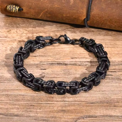 Bracelet Vintage en Acier Inoxydable – Style Brut & Masculin