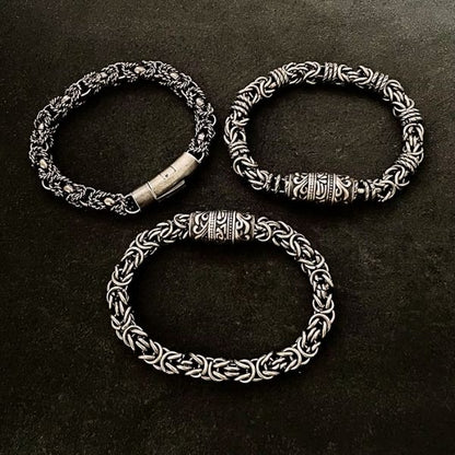 Bracelet Maori Homme en Acier Inoxydable – Élégance et Symbole Tribal