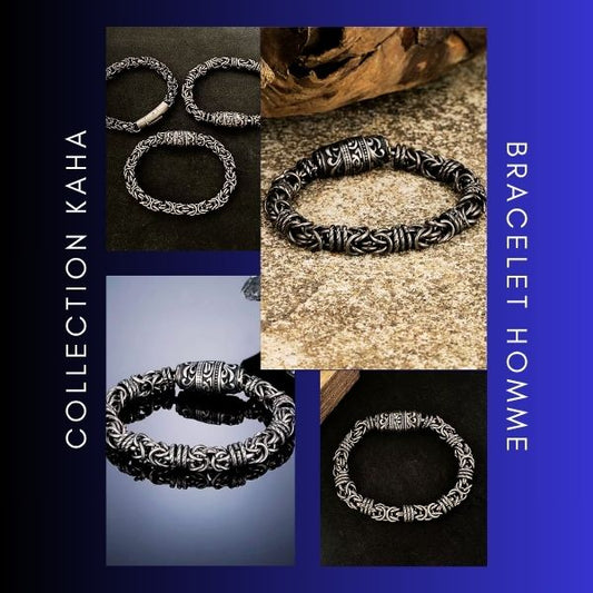 Bracelet Maori Homme en Acier Inoxydable – Élégance et Symbole Tribal