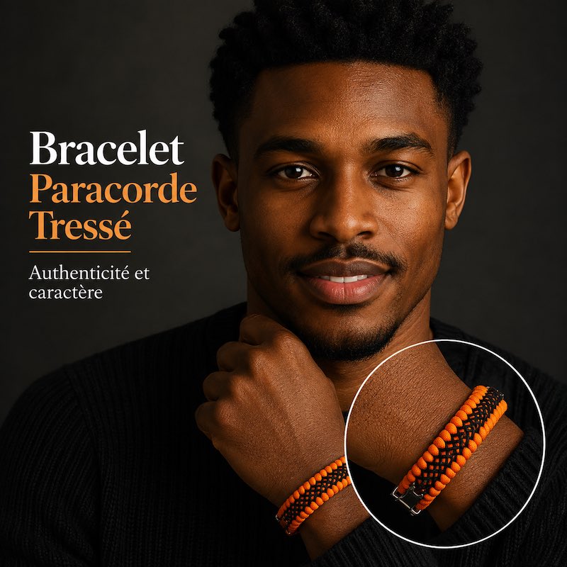 Bracelet Paracorde Tressé – Style Vintage