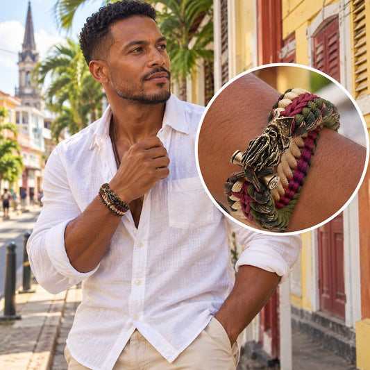 Bracelet Vintage Tressé – Esprit Pirate  & Artisanat