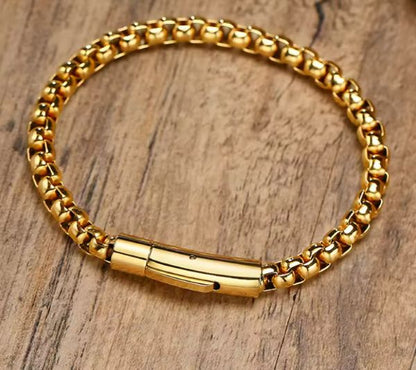 Bracelet Chaîne pour Hommes – Acier Inoxydable Vieilli