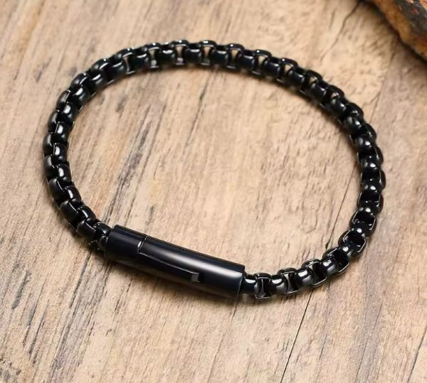 Bracelet Chaîne pour Hommes – Acier Inoxydable Vieilli