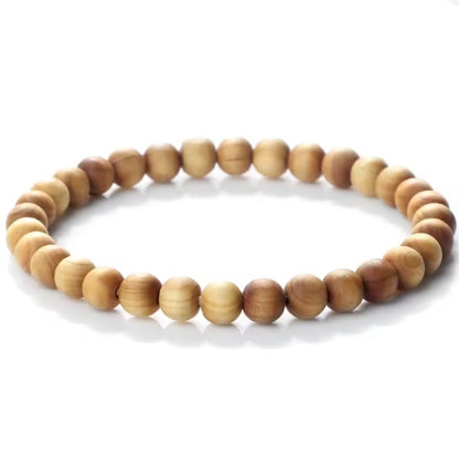 Bracelets en perles en bois de santal de Madagascar