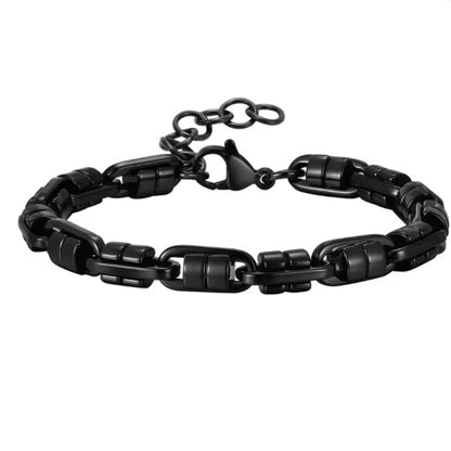 Bracelet Chaîne Homme – Maillons en Forme de Pilule, Acier Inoxydable