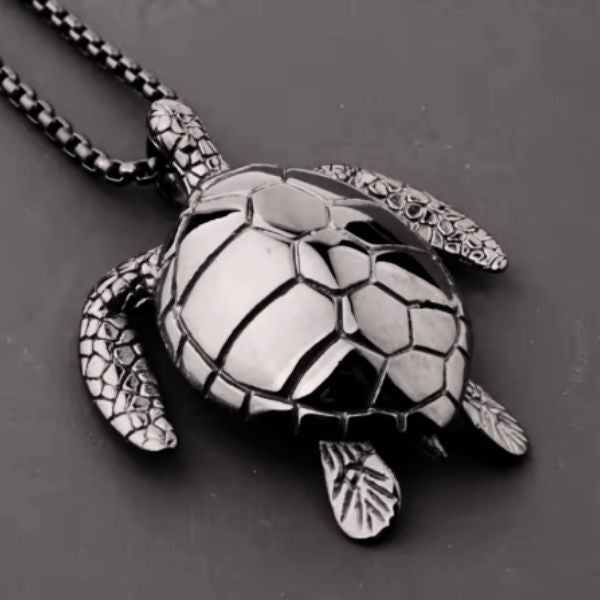Collier Tortue Métal – Symbole de sagesse et de longévité