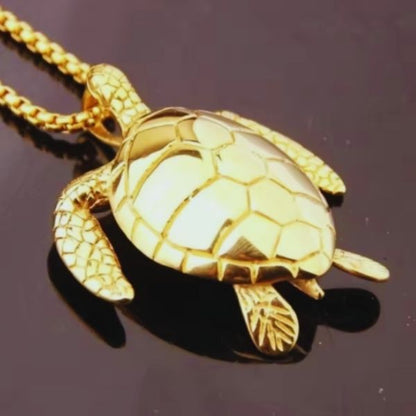 Collier Tortue Métal – Symbole de sagesse et de longévité