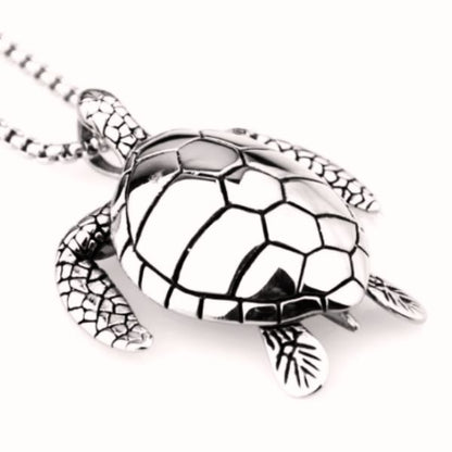 Collier Tortue Métal – Symbole de sagesse et de longévité