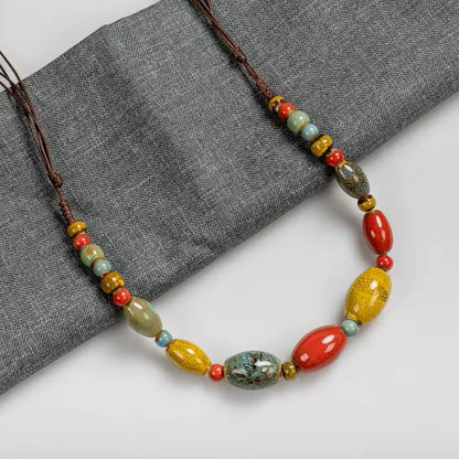 Colliers Pendentifs en perles Céramique – Élégance Artisanale de Martinique