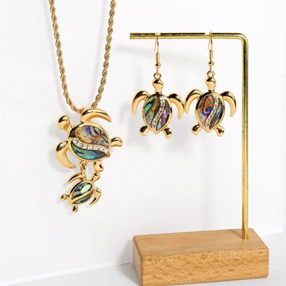 Ensemble Collier et Boucles d'oreilles - Parure Hawaïenne Tortue – Un Symbole Chargé d'Histoire
