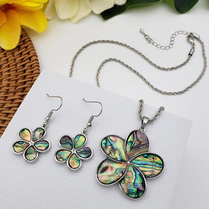 Parure Bijoux Hawaïens Fleur – Acier Inoxydable