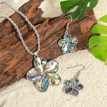 Parure Bijoux Hawaïens Fleur – Acier Inoxydable