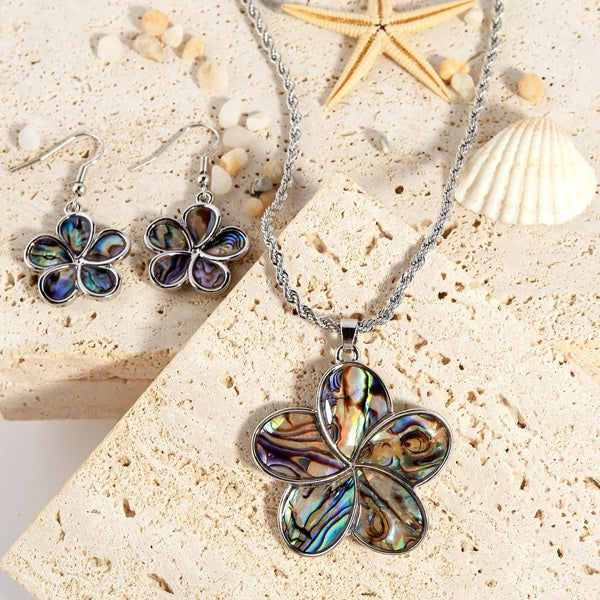 Parure Bijoux Hawaïens Fleur – Acier Inoxydable
