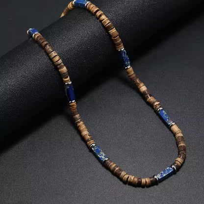 Collier Homme coquille Noix de Coco et Bois – Artisanat Authentique de Guadeloupe