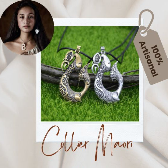 Collier Pendentif Maori Mixte - 100% Artisanal - Pikorua -Symbole d’éternité -  Nouvelle Zélande