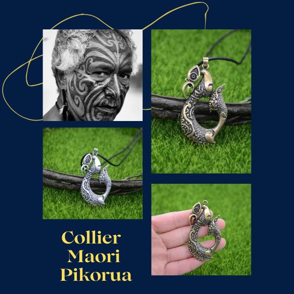 Collier Pendentif Maori Mixte - 100% Artisanal - Pikorua -Symbole d’éternité -  Nouvelle Zélande