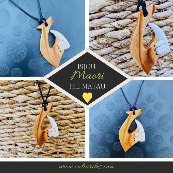 Collier Hameçon Hei Matau Maori - Collier de protection - Polynésie / Nouvelle Zélande