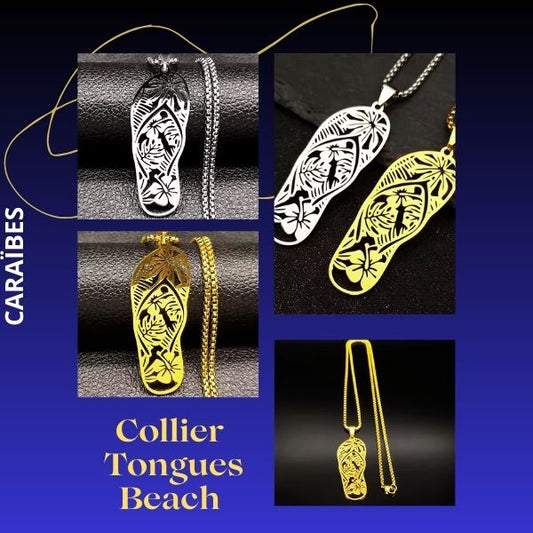 Collier Tongues de Plage Caraïbes – L’Esprit des Vacances au Quotidien