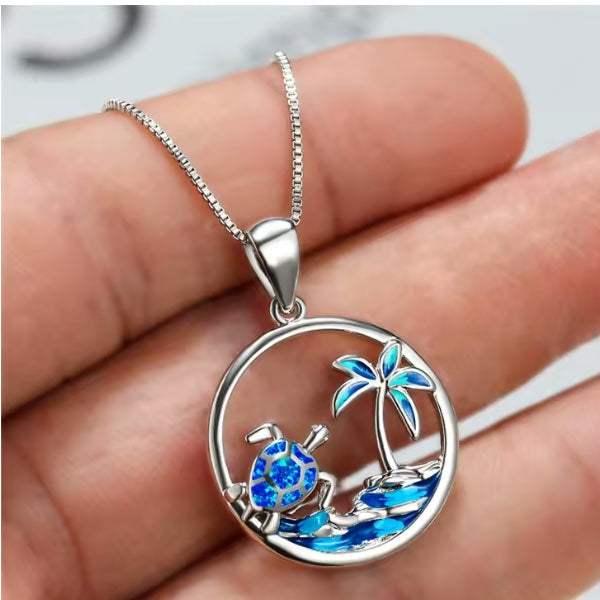 Collier Tortue Bleu Azur – Le Bijou Parfait pour Sublimer Votre Look