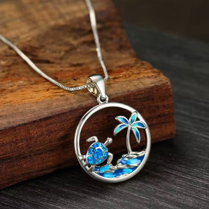 Collier Tortue Bleu Azur – Le Bijou Parfait pour Sublimer Votre Look