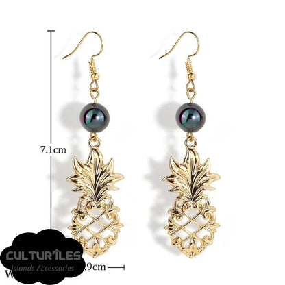 Bijoux Femmes, Hawaïens  : Collier et Boucles d'oreilles Acier Inox Gold