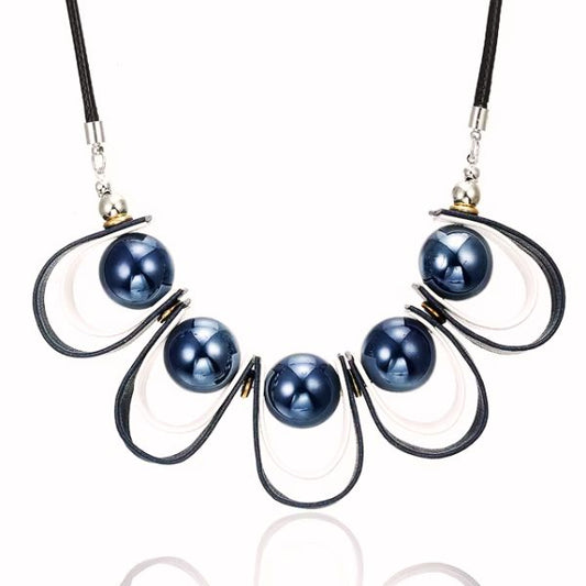 Collier Pendentif Perles colorées - Création Artisanale par Creatiz, Martinique