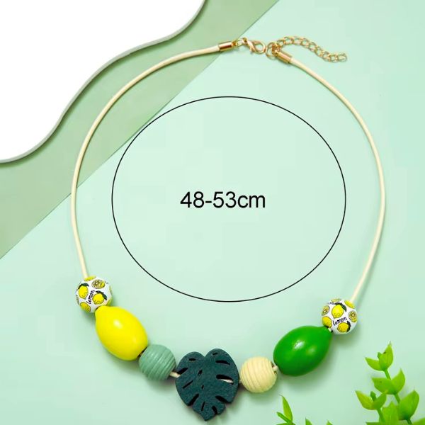 Collier Pendentif Fruit Citron - Création Artisanale par Creatiz, Martinique