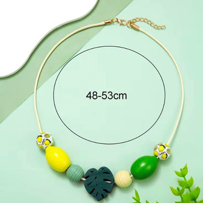 Collier Pendentif Fruit Citron - Création Artisanale par Creatiz, Martinique