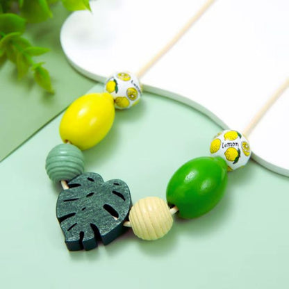 Collier Pendentif Fruit Citron - Création Artisanale par Creatiz, Martinique