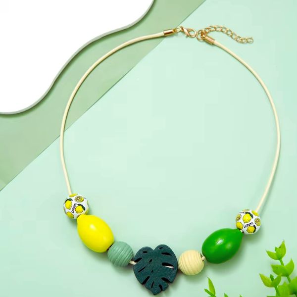 Collier Pendentif Fruit Citron - Création Artisanale par Creatiz, Martinique