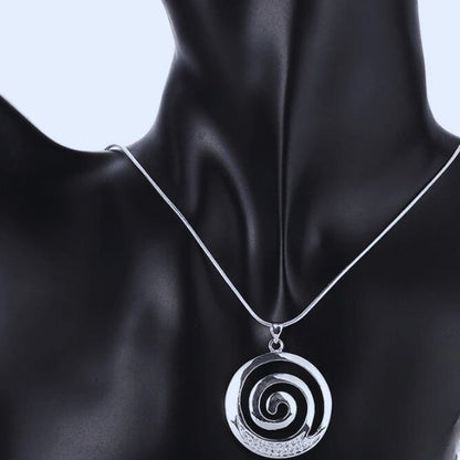 Bijou Pendentif Koru Maori - Parure Collier et Boucles d'Oreilles pour Femmes en Acier Inoxydable