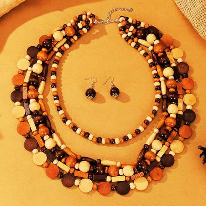 Collier  Parure en  Bois - Création Artisanale par Creatiz, Martinique