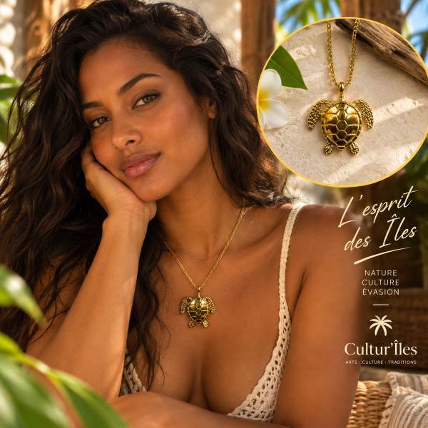 Collier Tortue Métal – Symbole de sagesse et de longévité