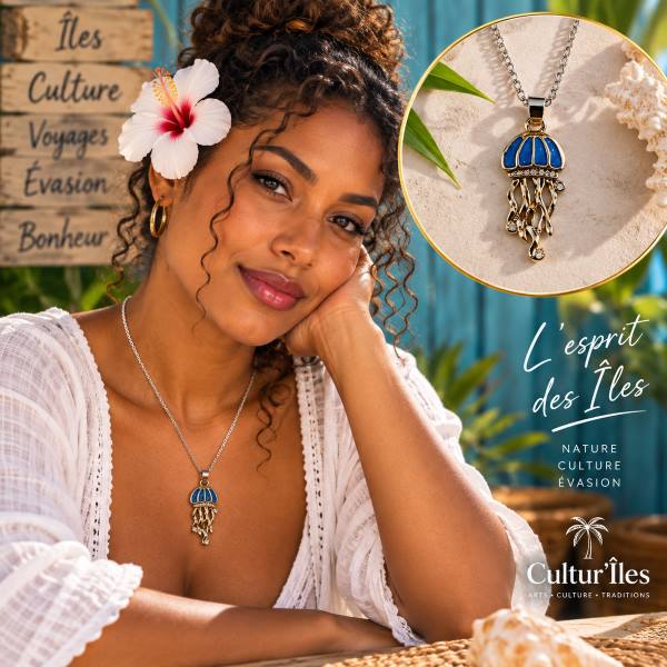 Collier Pendentif Méduse de Mer – Élégance Océanique
